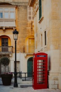 Red Phone booth in Valletta, Malta's capital